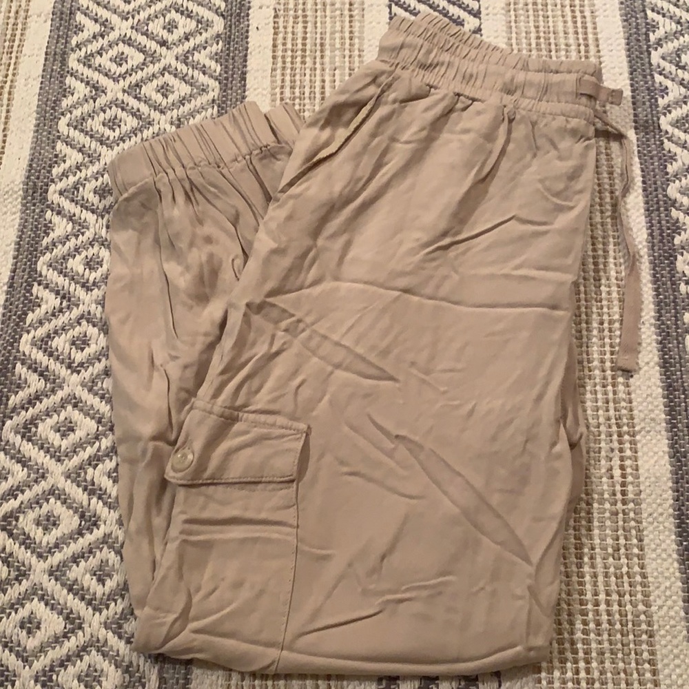 Light Tan Soft Cargo Joggers Size Medium